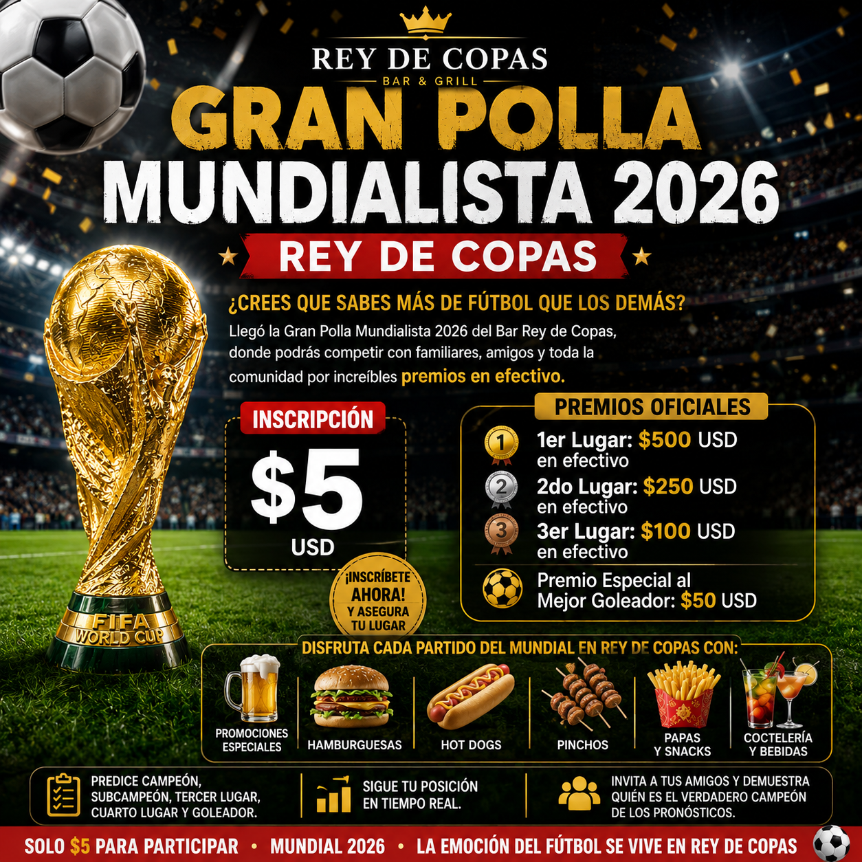 Gran Polla Mundialista 2026 – Rey de Copas